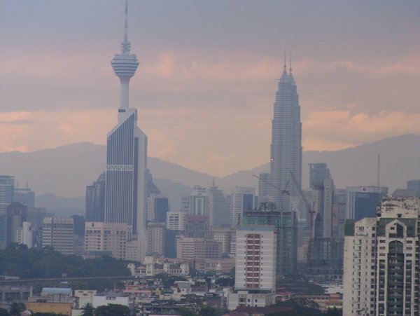 view of KL and Petrona towers from balcony