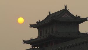 Sunset through Xian pollution