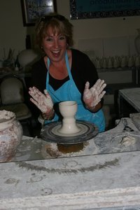 Judy Working the Clay