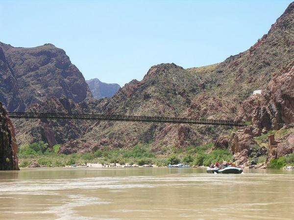 A familiar landmark, the bridge to Phantom Ranch