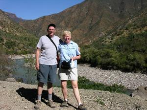 Maureen and Bob next to the river 