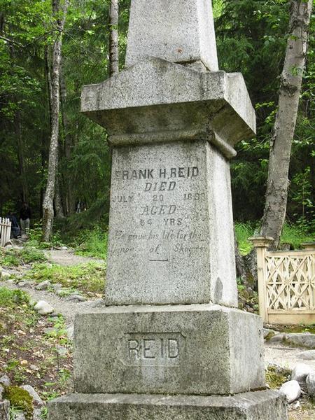 Reid’s tombstone, he and Soapy’s had a famous gun battle and both died