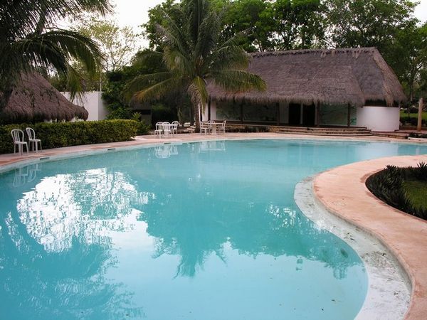 Pool at our hotel Hacienda Uxmal