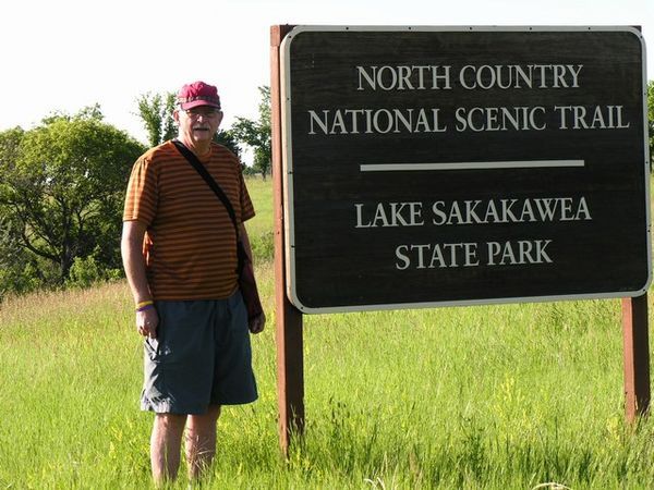 Bob at the western terminus of the North Country Trail