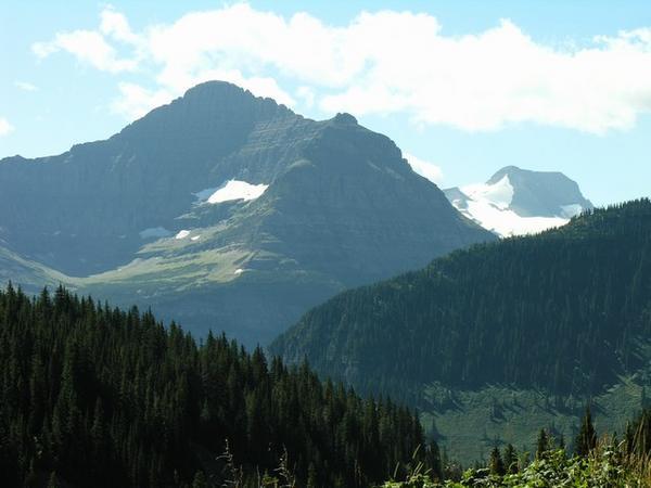 Views of mountains at Glacier NP