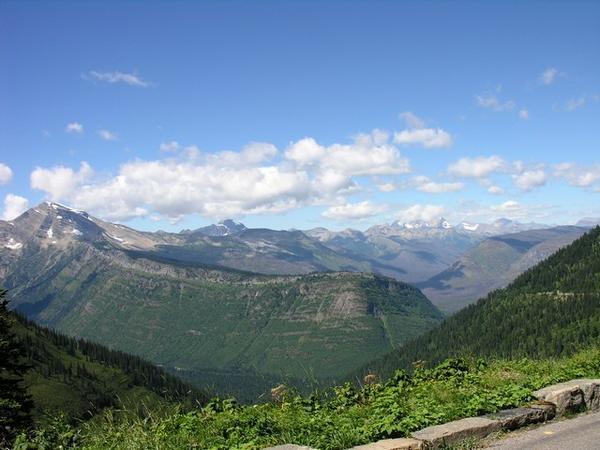 Views of mountains at Glacier NP