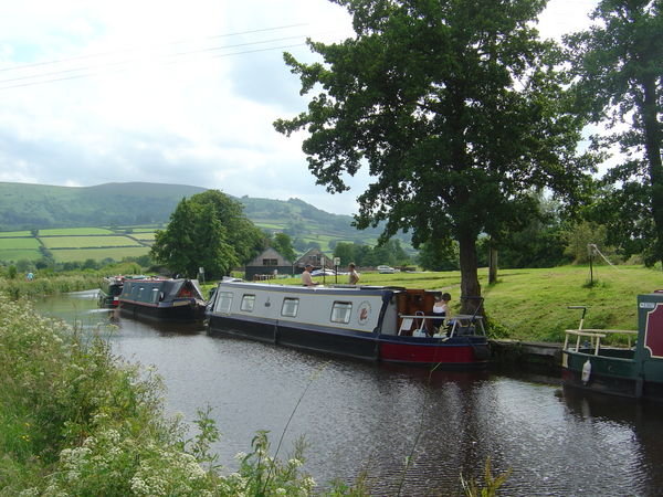 Barges along the canal