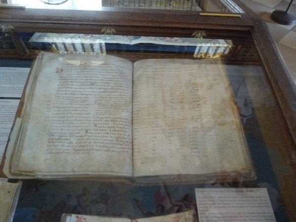 A copy of St. Bedeâs Bible, Melk along the Danube.