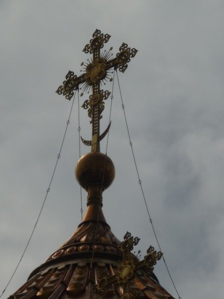 There is a cross at the top of every church