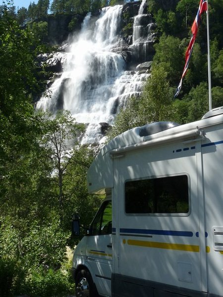 Home for the night at the waterfalls