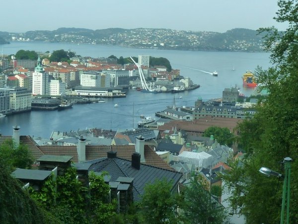 Lovely view from the top looking at Bergen