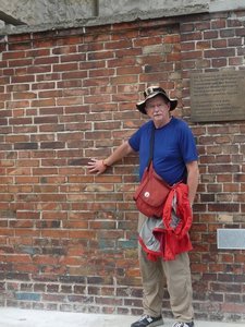 Bob at the Wall between East and West Berlin