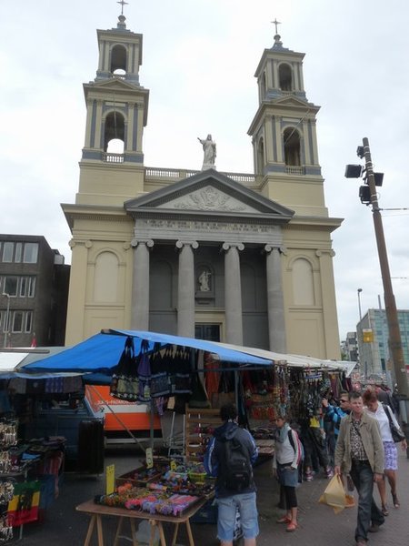 Amsterdam market and church