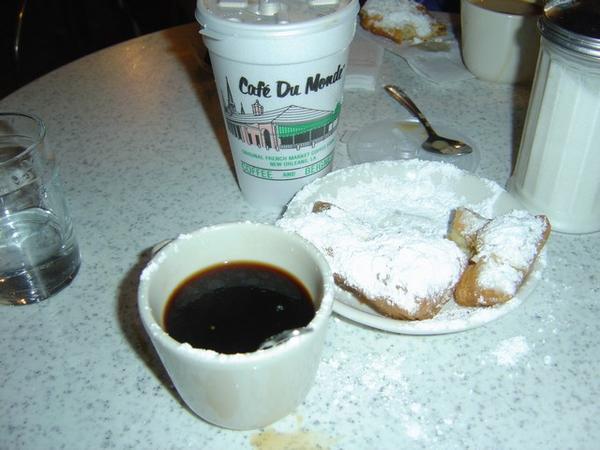 Coffee and beignet