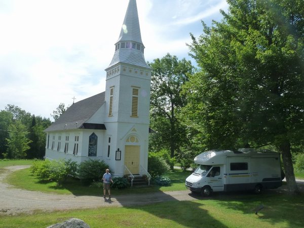 Country church and the Bothan in the Vt. Green Mts.