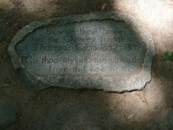 Marker for Chimney of Thoreau cabin 1845 -1847
