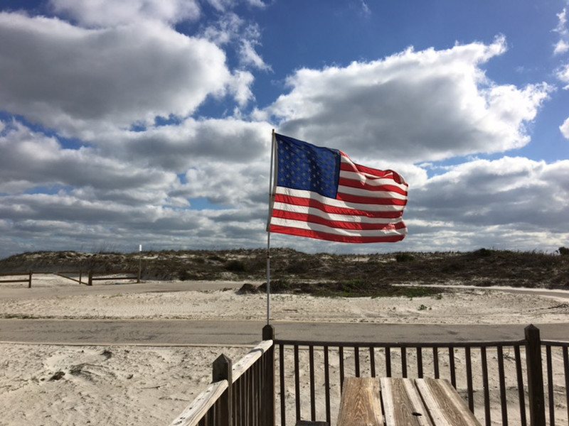 Windy US flag