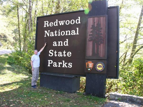 Bob is at the Redwood Forest, and proud of it!!
