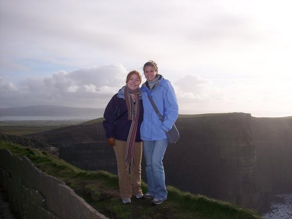 Kate and I on the edge of the Cliffs of Moher