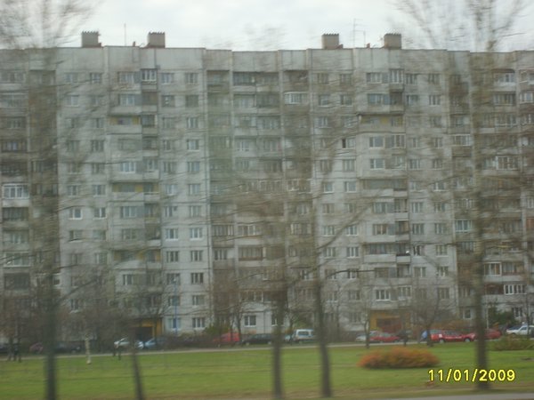 Scary communal apartment block