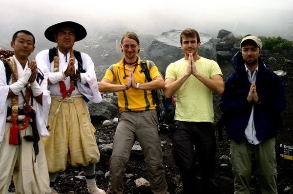 Monks on Mt. Fuji