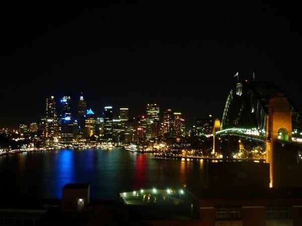 A nights view from Adam and Lucys place in Sydney