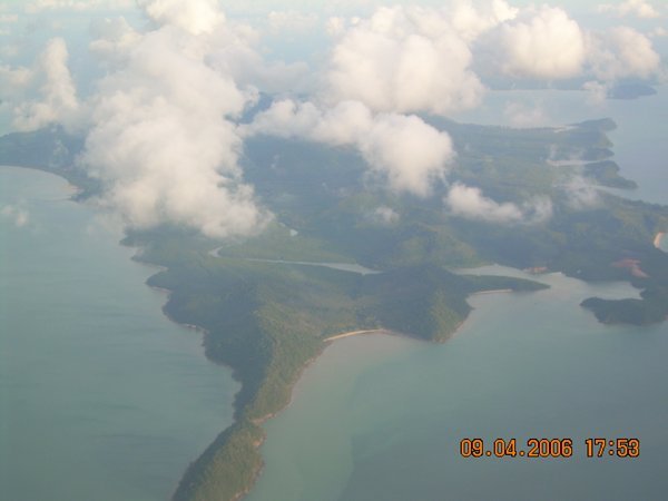 Flying over the Gulf of Thailand