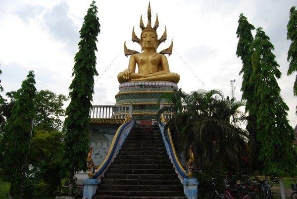 Unique Buddha atop Temple