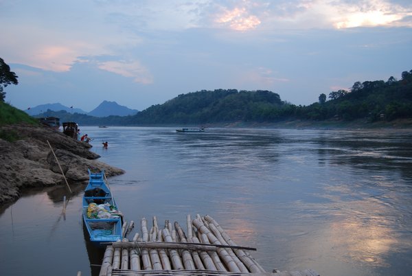 Nightfall on the Mekong River