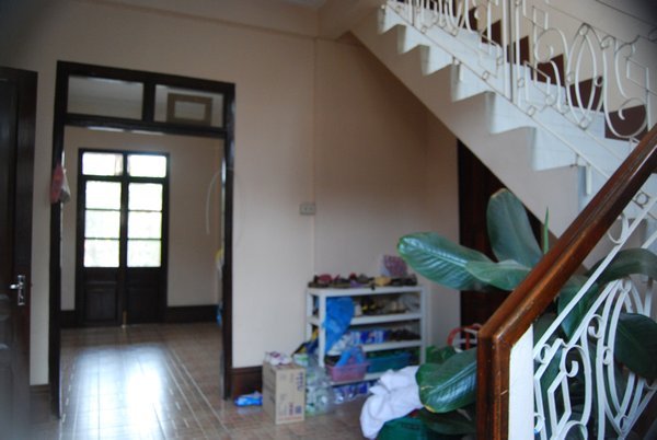 The stairs in the guesthouse