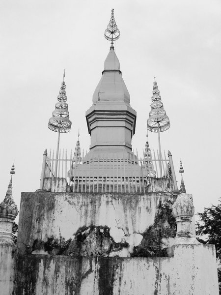 The beautiful stupa atop Mt Phousi