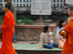 Monks at tak bat