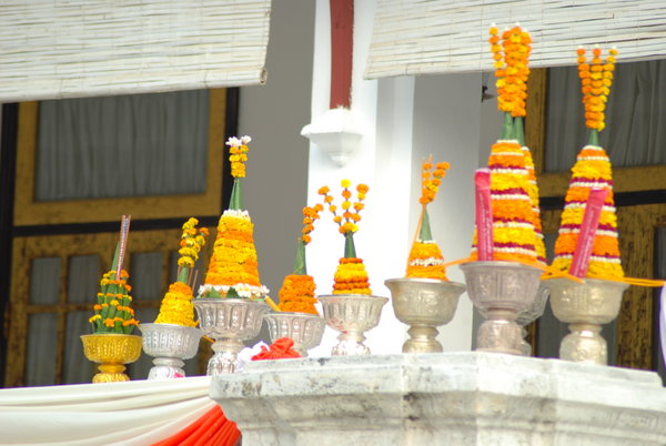 Beautiful Flower Stupas