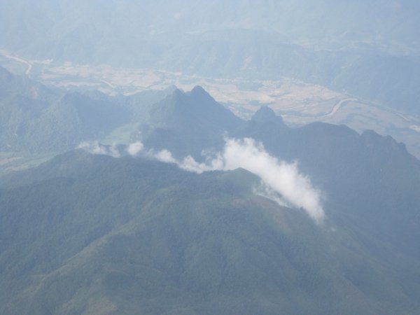 Flying Over Central Laos