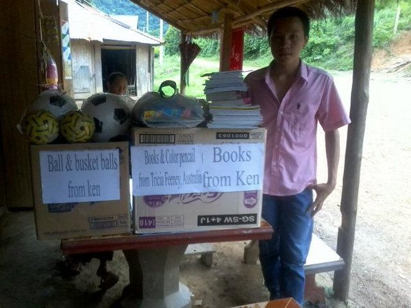 Ken's First Donation of Books and Supplies