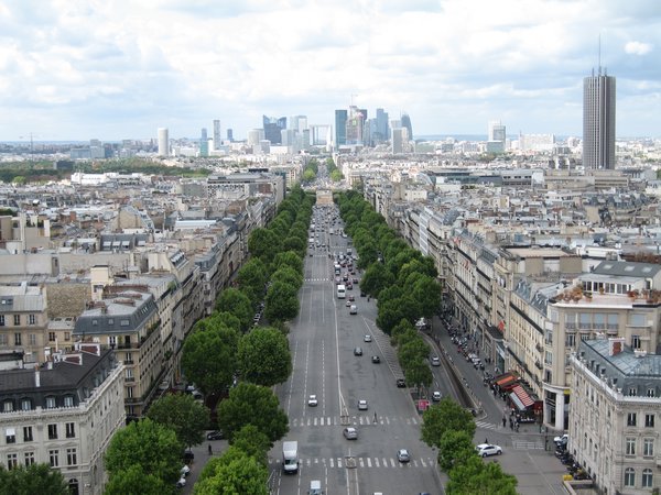 view of CBD from Arc de Triomphe