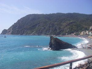 view of the beach at Monterosso