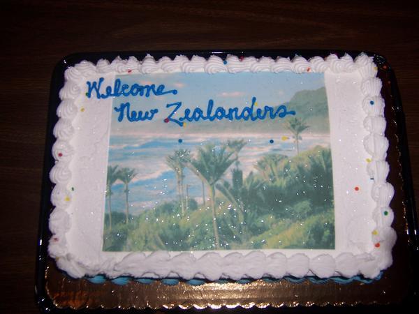Special welcome cake