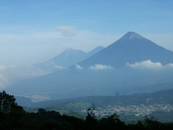 The view while climbing Volcano Pacaya