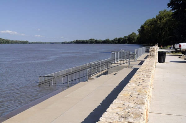 Fishing and viewing area in Clarksville Missouri