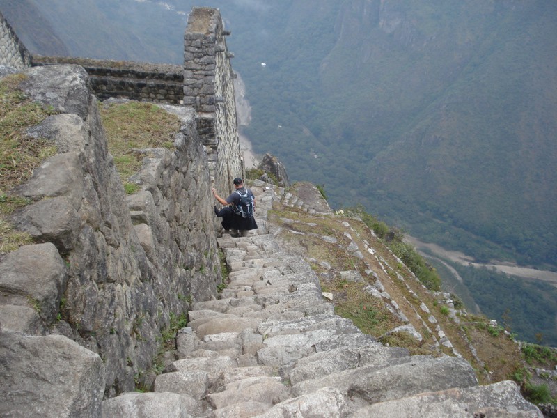 Hike down from Huayna Picchu