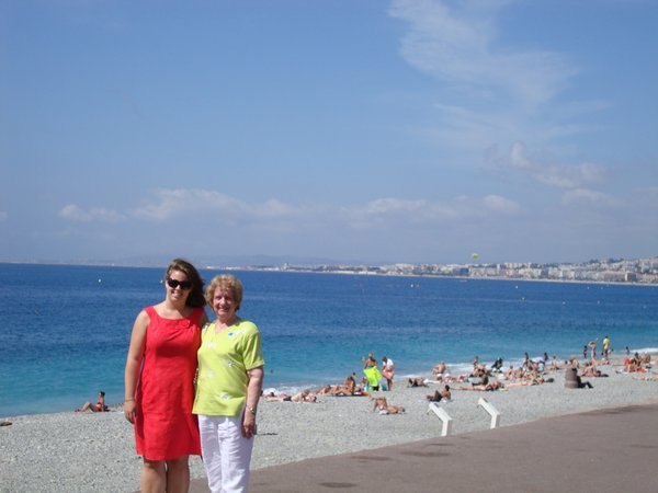 The beach in Nice, France