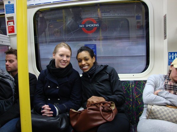 Amanda and Anna on the tube