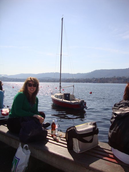 Lunch beside Lake Zurich