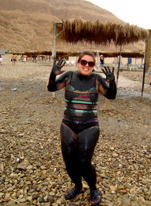 Covered in Dead Sea mud!