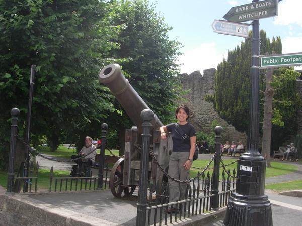 Cannon outside Ludlow Castle