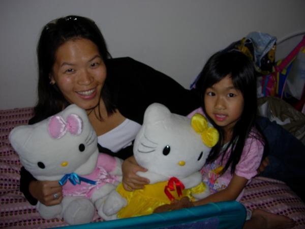 Anita, Tiffany and some Hello Kitty friends.