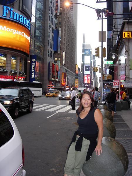 Anita close to Times Square