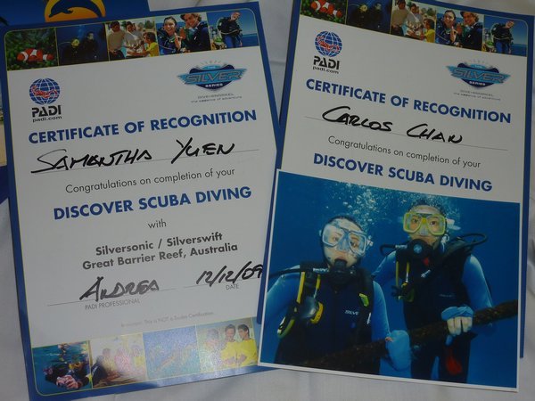 Our introductary diving certificate :D