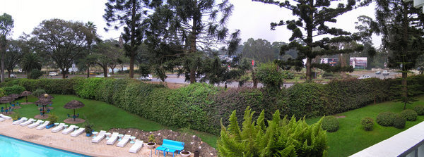 Panoramic view from the hotel room